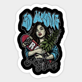 Dope Skate Girl Sticker